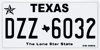 TX license plate DZZ6032