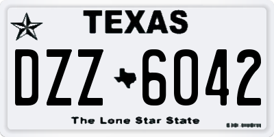 TX license plate DZZ6042