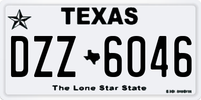 TX license plate DZZ6046