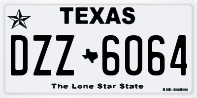 TX license plate DZZ6064