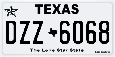 TX license plate DZZ6068