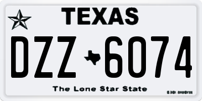 TX license plate DZZ6074