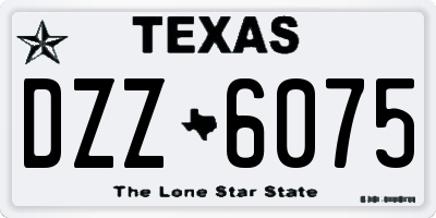 TX license plate DZZ6075