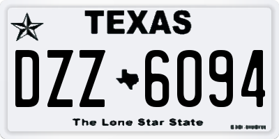 TX license plate DZZ6094