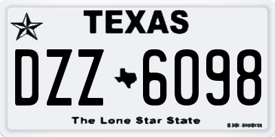 TX license plate DZZ6098