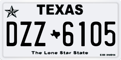 TX license plate DZZ6105