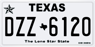 TX license plate DZZ6120