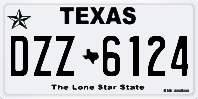 TX license plate DZZ6124