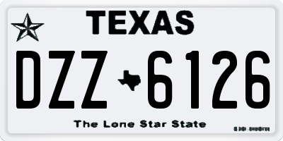 TX license plate DZZ6126