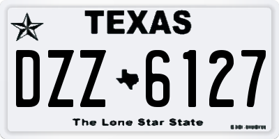 TX license plate DZZ6127