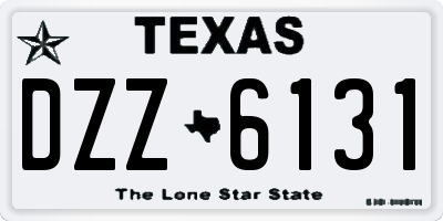 TX license plate DZZ6131