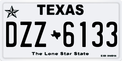 TX license plate DZZ6133