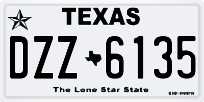 TX license plate DZZ6135