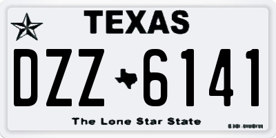 TX license plate DZZ6141