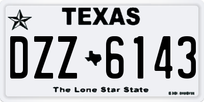 TX license plate DZZ6143