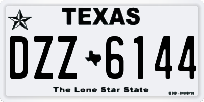 TX license plate DZZ6144