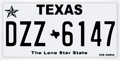 TX license plate DZZ6147