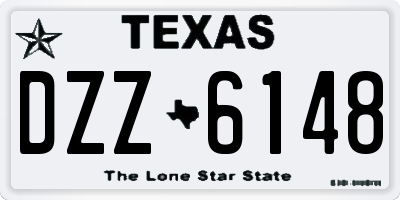 TX license plate DZZ6148