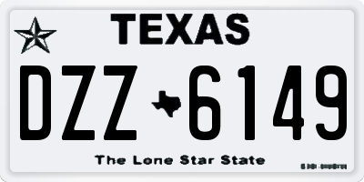 TX license plate DZZ6149