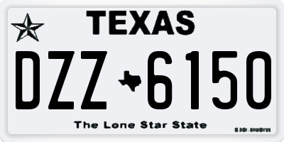 TX license plate DZZ6150
