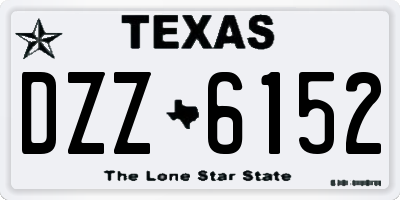 TX license plate DZZ6152