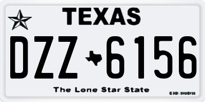 TX license plate DZZ6156