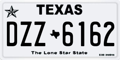 TX license plate DZZ6162