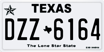 TX license plate DZZ6164