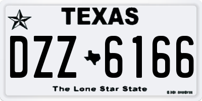 TX license plate DZZ6166