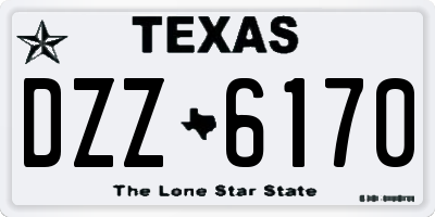 TX license plate DZZ6170