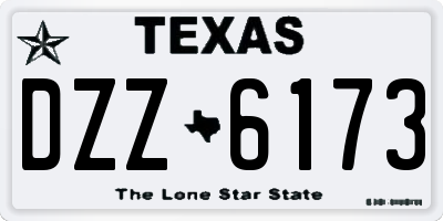 TX license plate DZZ6173