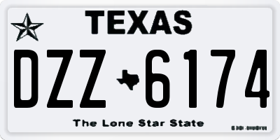 TX license plate DZZ6174