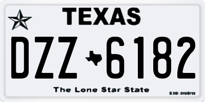 TX license plate DZZ6182