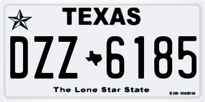 TX license plate DZZ6185