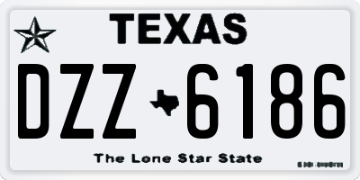 TX license plate DZZ6186