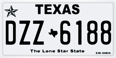 TX license plate DZZ6188