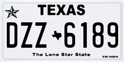 TX license plate DZZ6189