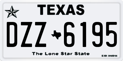 TX license plate DZZ6195