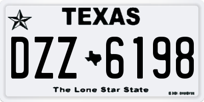 TX license plate DZZ6198