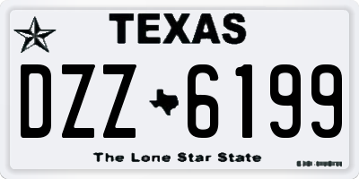 TX license plate DZZ6199