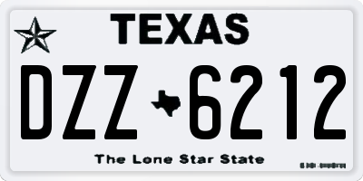 TX license plate DZZ6212