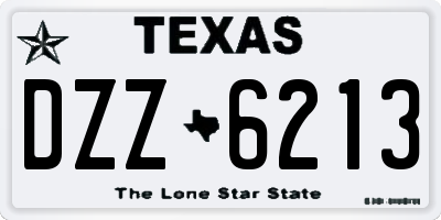 TX license plate DZZ6213