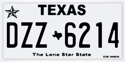 TX license plate DZZ6214