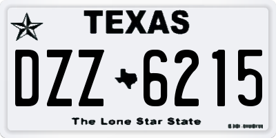 TX license plate DZZ6215