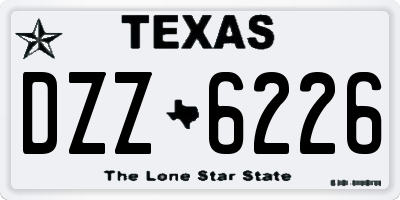 TX license plate DZZ6226