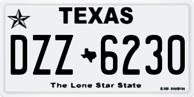 TX license plate DZZ6230