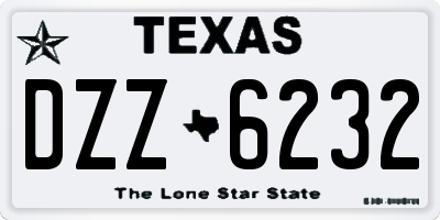 TX license plate DZZ6232