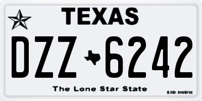 TX license plate DZZ6242
