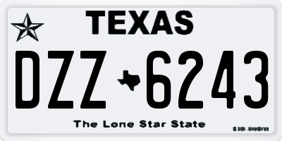 TX license plate DZZ6243