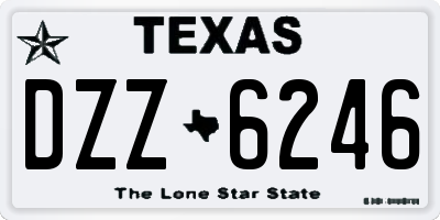 TX license plate DZZ6246